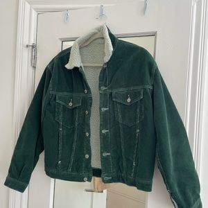 Emerald green corduroy jacket